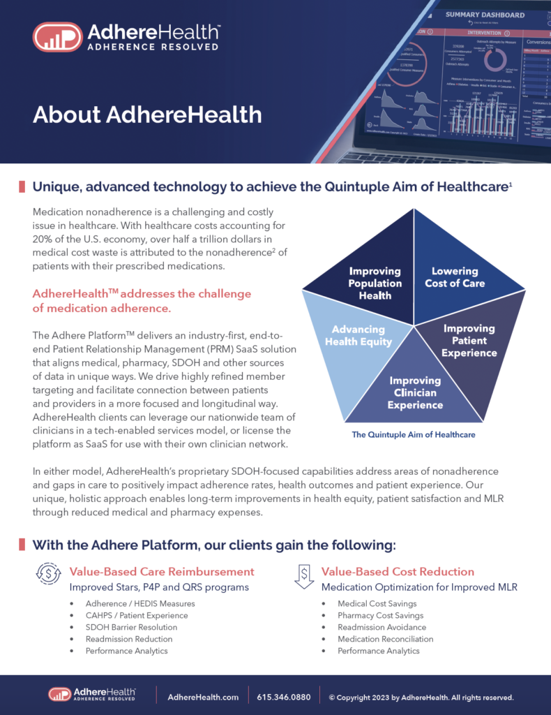 AH - AdhereHealth Overview - cover