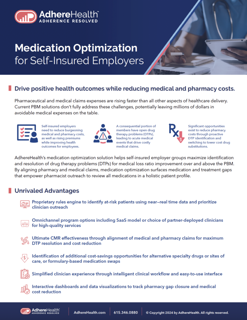 Cover Sheet-Medication-Optimization-Self-Insured-Employers